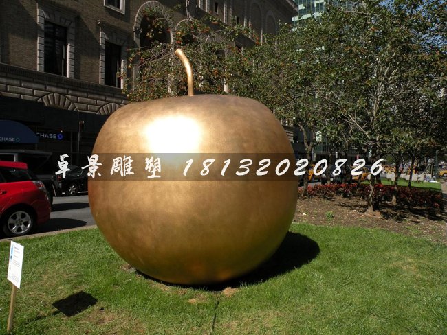 蘋果銅雕,蘋果雕塑,城市水果雕塑
