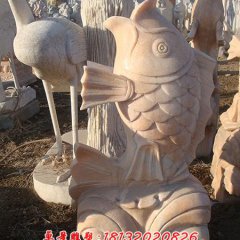 石頭魚雕塑，石雕魚雕塑