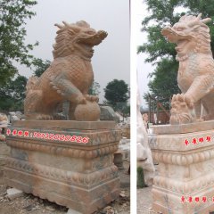 石雕麒麟雕塑,石頭麒麟雕塑,麒麟石雕