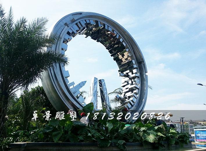 不銹鋼抽象城市雕塑，不銹鋼抽象雕塑