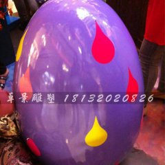 彩繪彩蛋雕塑，玻璃鋼彩蛋雕塑，圣誕節彩蛋雕塑