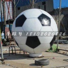 不銹鋼足球，學(xué)校廣場(chǎng)足球雕塑