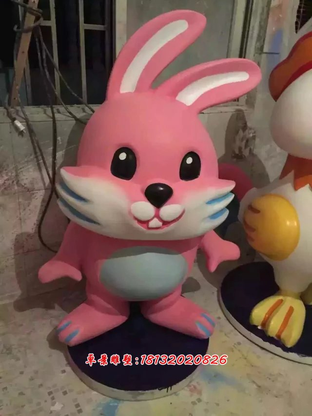 玻璃鋼卡通動物雕塑,玻璃鋼小動物雕塑