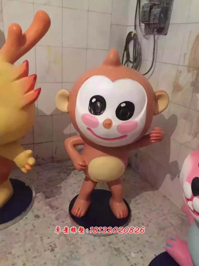 玻璃鋼卡通動物雕塑,玻璃鋼小動物雕塑