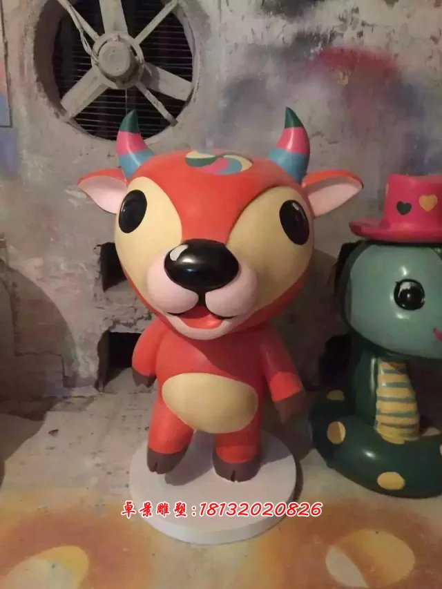 玻璃鋼卡通動物雕塑,玻璃鋼小動物雕塑