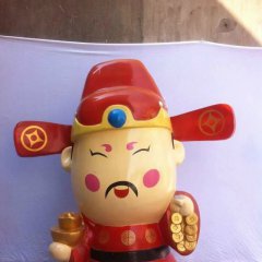 玻璃鋼財神雕塑，玻璃鋼卡通財神雕塑