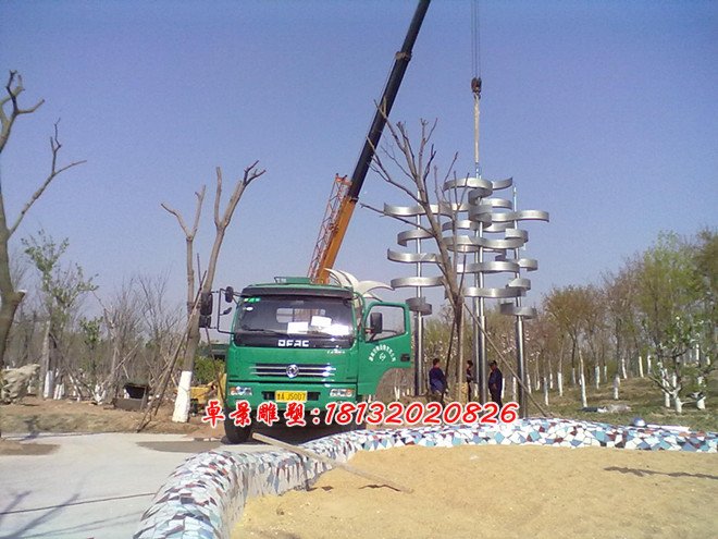 不銹鋼抽象樹雕塑，不銹鋼公園抽象雕塑
