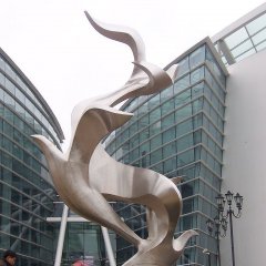 不銹鋼抽象大雁,不銹鋼抽象鴿子雕塑