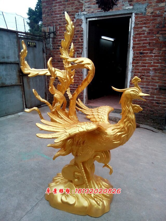 玻璃鋼鳳凰雕塑,仿真鳳凰雕塑 (1)