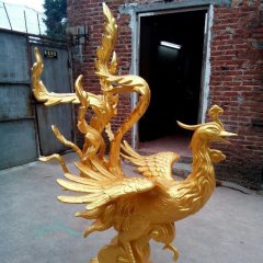 玻璃鋼鳳凰雕塑,仿真鳳凰雕塑