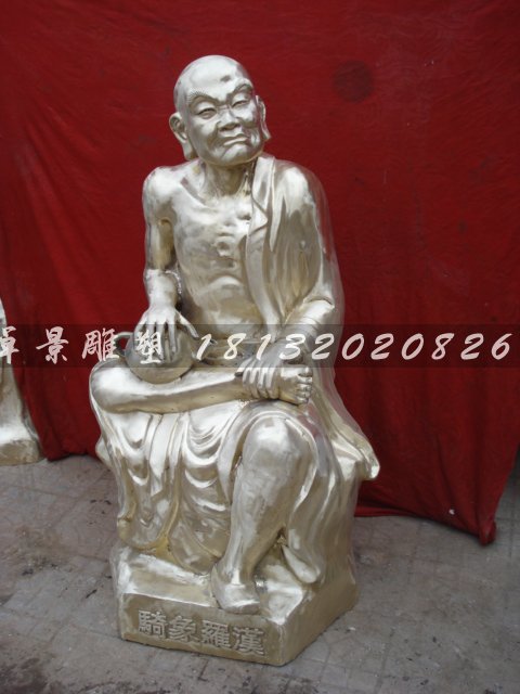 十八羅漢銅雕,鑄銅十八羅漢雕塑 (3)