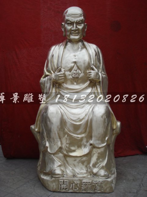 十八羅漢銅雕,鑄銅十八羅漢雕塑 (6)