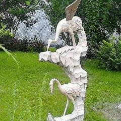 石材仙鶴雕塑,石雕鶴