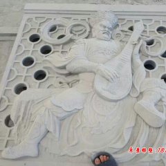 四大天王石浮雕,漢白玉四大天王石浮雕