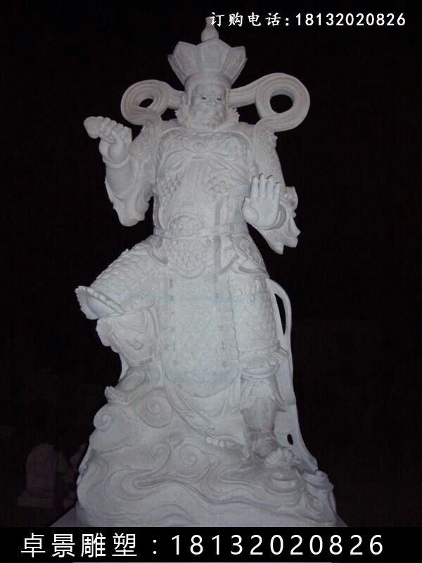 四大天王石雕，漢白玉四大天王雕塑 (3)