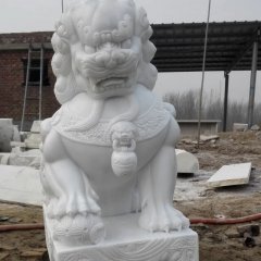 漢白玉獅子雕塑,北京獅漢白玉雕塑