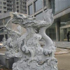 石雕龍噴泉,仿古龍石雕噴泉