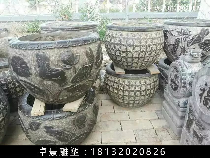 石水缸,仿古石水缸 (2)