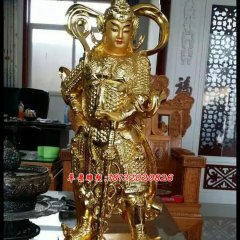 韋佗佛護法銅雕,鎏金銅韋佗護法雕塑