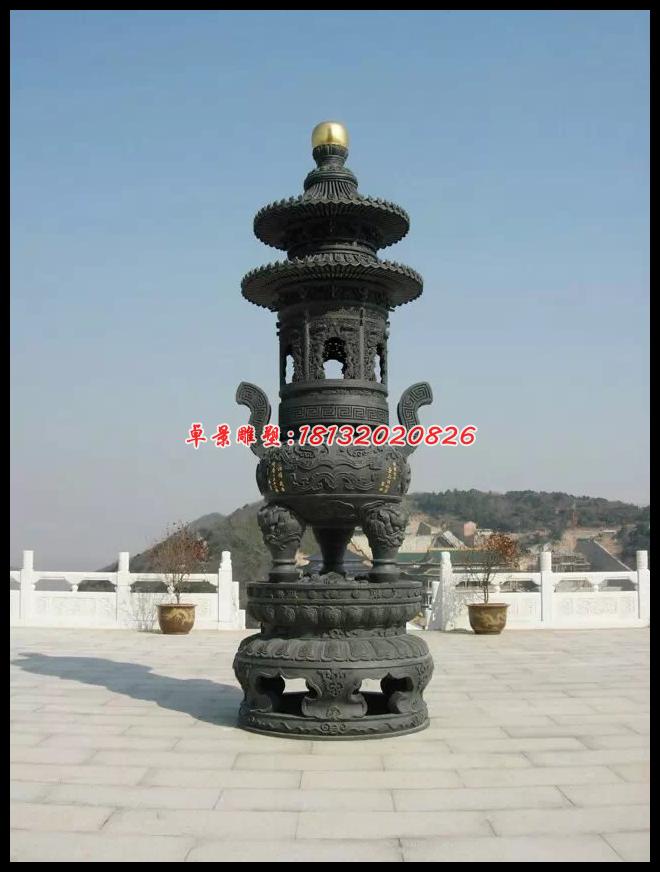 銅香爐,鑄銅香爐雕塑 (1)