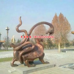 龍龜銅雕，公園龍龜雕塑