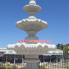 石噴泉，石水池