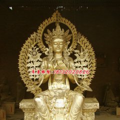 菩薩銅雕,貼金菩薩雕塑