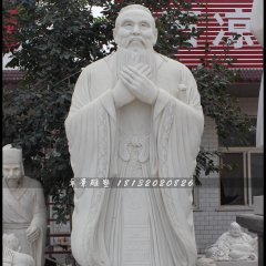 孔子石雕,漢白玉孔子雕塑,校園名人石雕