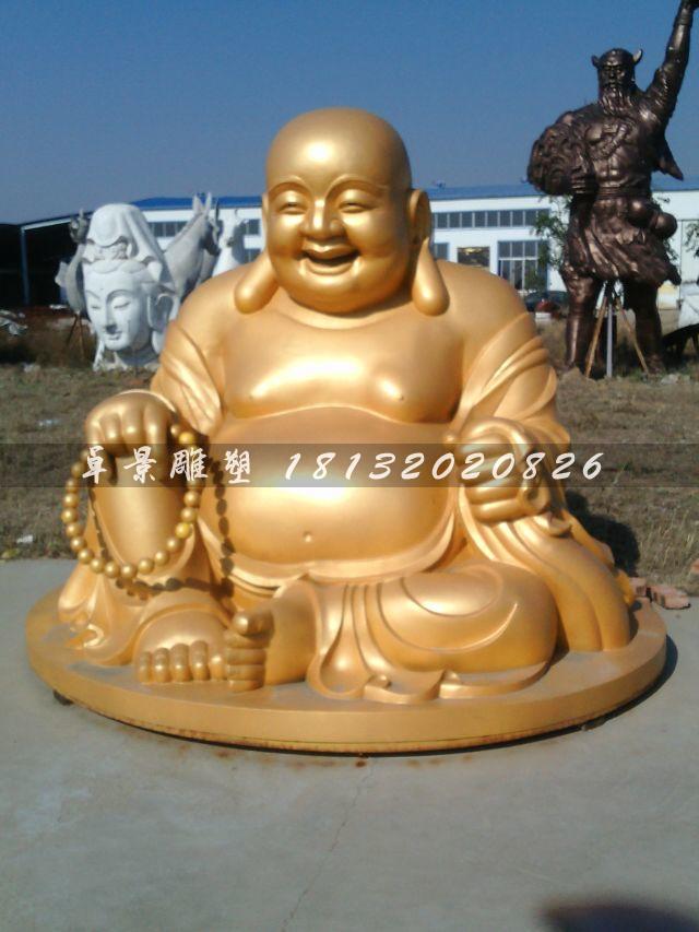 彌勒佛銅雕,貼金銅彌勒佛雕塑,笑面佛銅雕