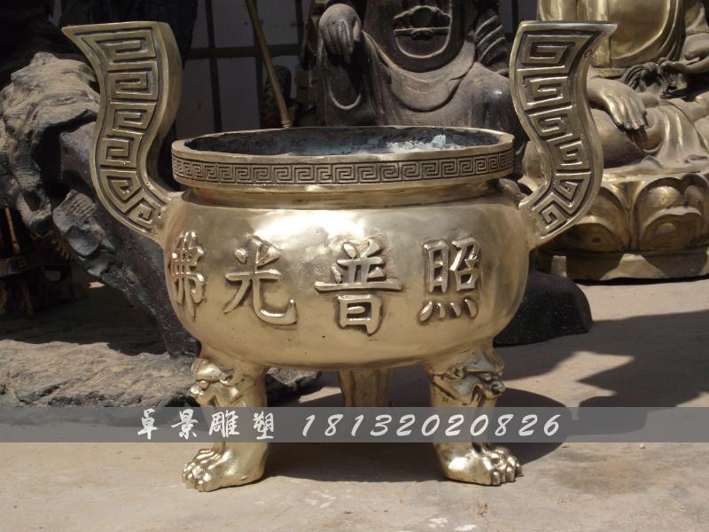 銅香爐,圓鼎香爐,鑄銅香爐 (3)