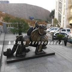 獨角獸銅雕,法院獨角獸雕塑