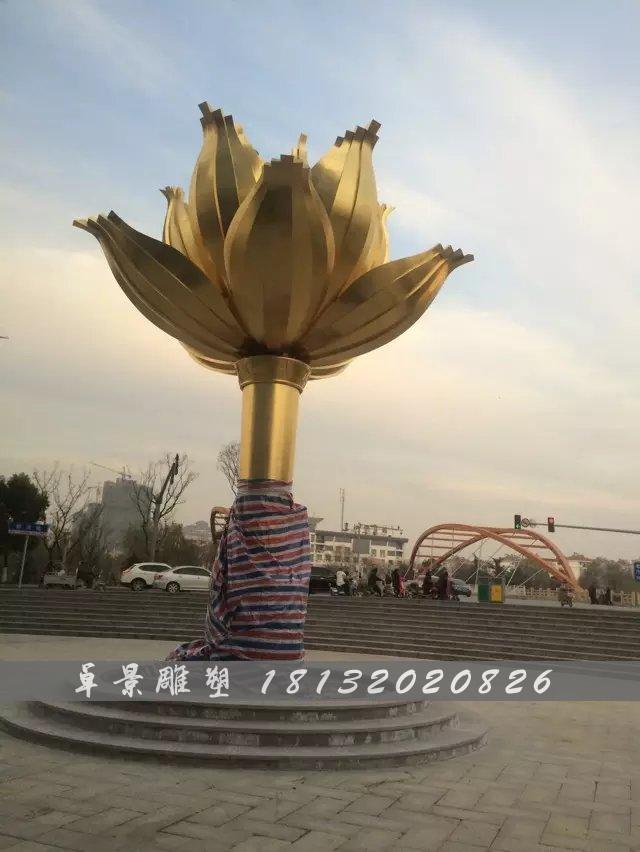 銅紫荊花雕塑,廣場紫荊花銅雕,廣場花朵銅雕塑