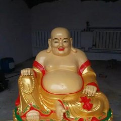 玻璃鋼彌勒佛雕塑，玻璃鋼彩繪彌勒佛雕塑