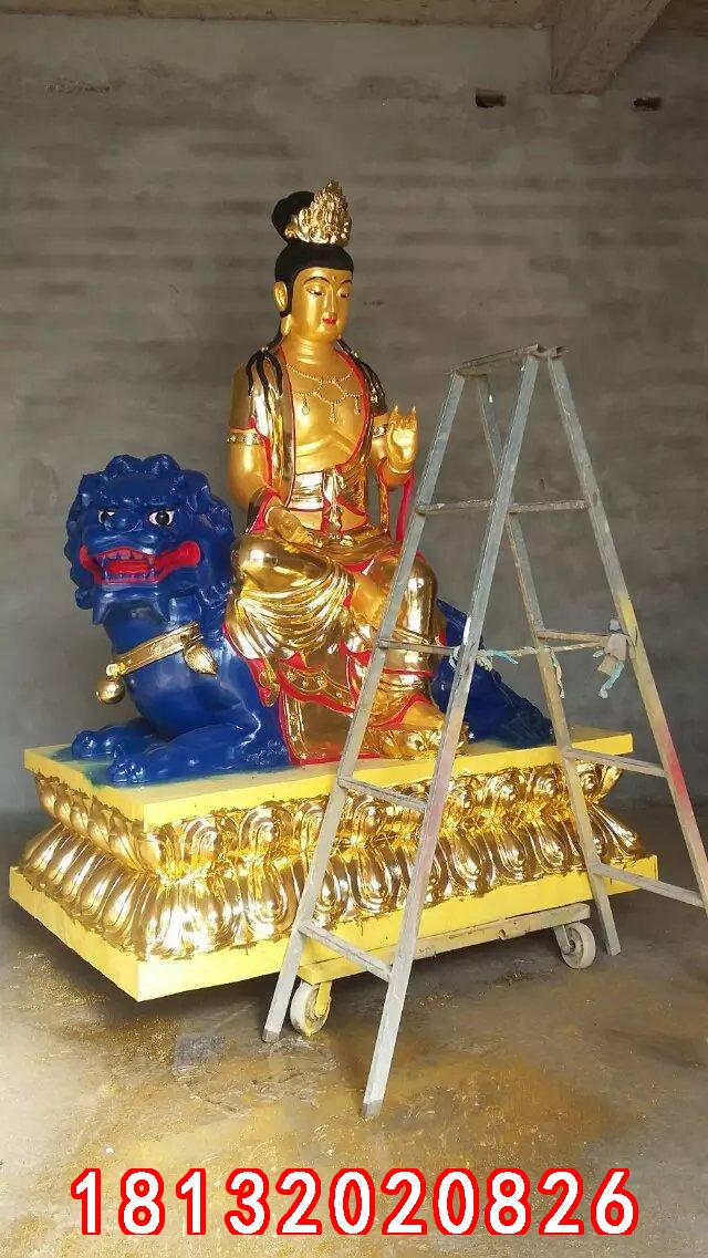 玻璃鋼普賢菩薩雕塑,玻璃鋼彩繪普賢菩薩雕塑