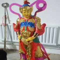 玻璃鋼韋佗雕塑，玻璃鋼韋佗護法雕塑