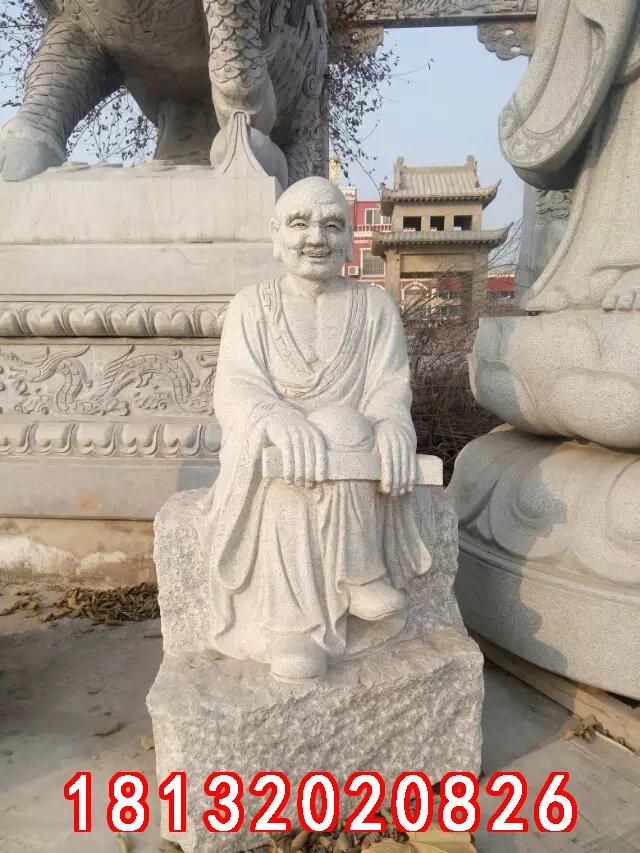十八羅漢石雕,漢白玉十八羅漢雕塑 (6)