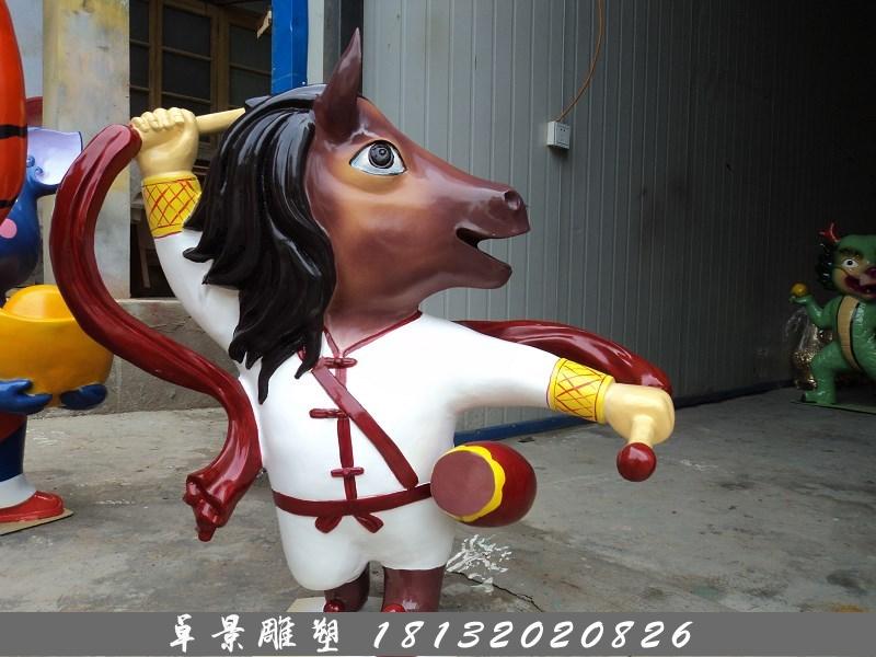 玻璃鋼十二生肖雕塑,玻璃鋼卡通十二生肖雕塑 (8)