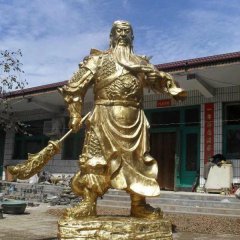 關公銅雕，鑄銅關公雕塑，關二爺銅雕