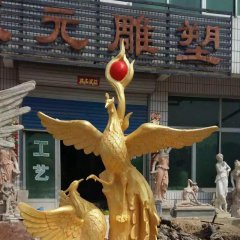 玻璃鋼鳳凰雕塑,玻璃鋼動物雕塑