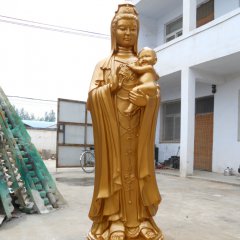 銅雕送子觀音雕塑,銅雕觀音雕塑
