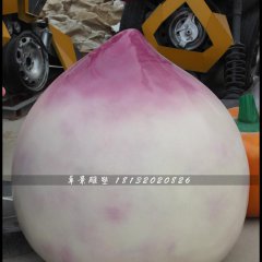玻璃鋼桃雕塑，玻璃鋼水果雕塑