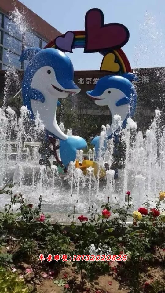 玻璃鋼海豚雕塑,仿真海豚雕塑