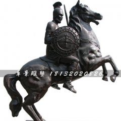 西方古典戰士銅雕，廣場古典人物雕塑