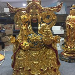 財神銅雕，鑄銅財神雕塑