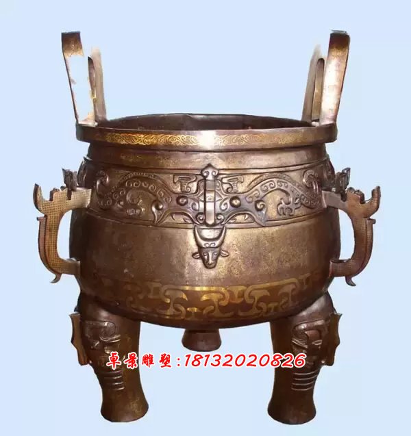 銅圓鼎雕塑，鑄銅圓鼎雕塑 (1)
