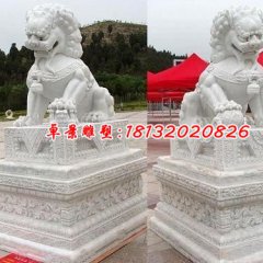 獅子石雕,漢白玉門獅雕塑