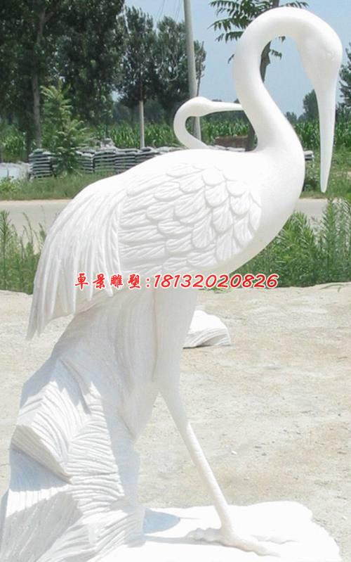漢白玉仙鶴，石雕仙鶴