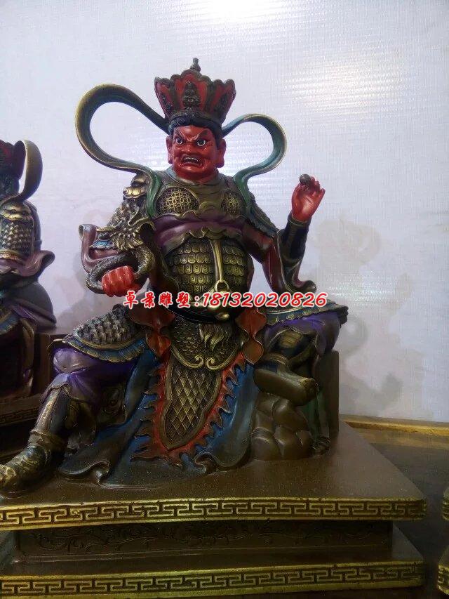 四大天王銅雕,銅雕彩繪雕塑 (1)