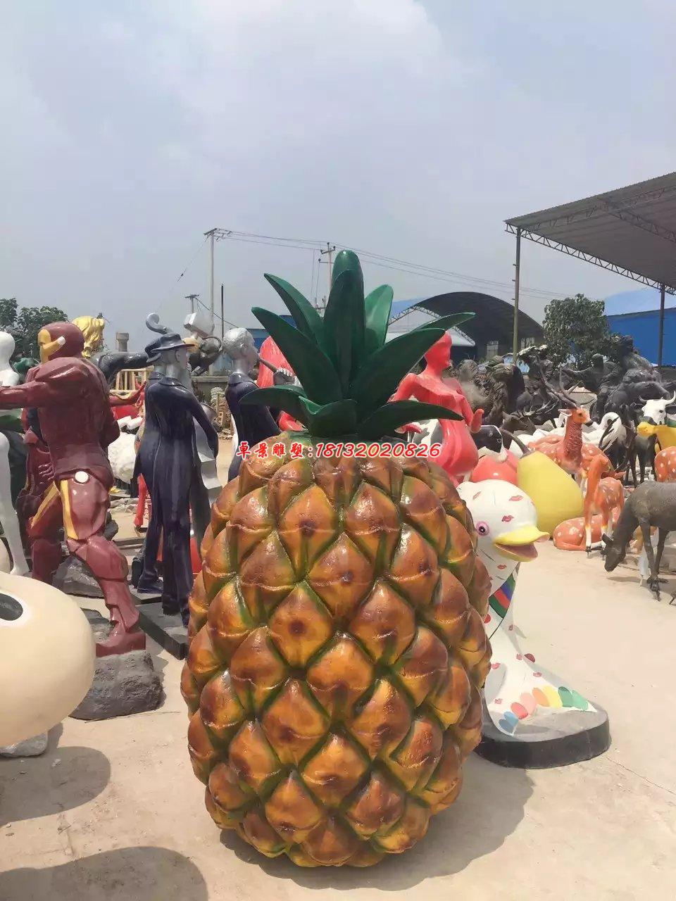 玻璃鋼公園雕塑，玻璃鋼仿真大菠蘿