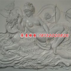 石浮雕,西方美女石浮雕